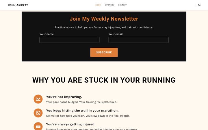 Екранна снимка на davidabbott.io
