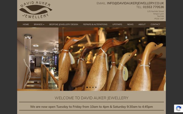 Screenshot of davidaukerjewellery.co.uk