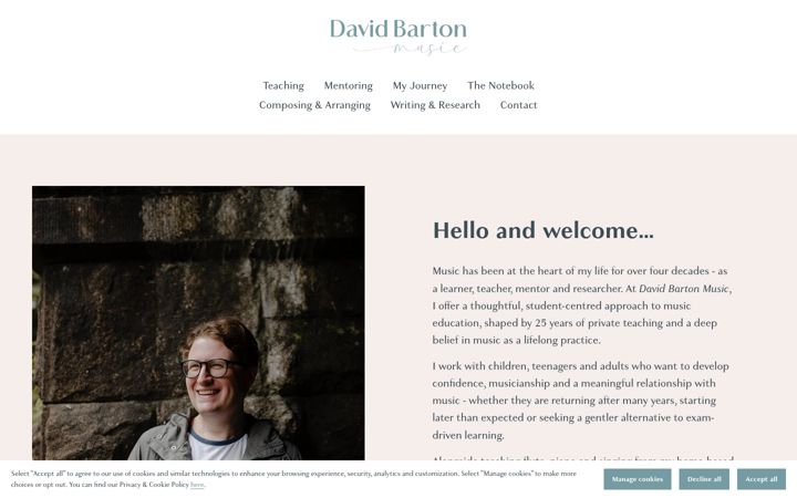 Screenshot of davidbartonmusic.co.uk