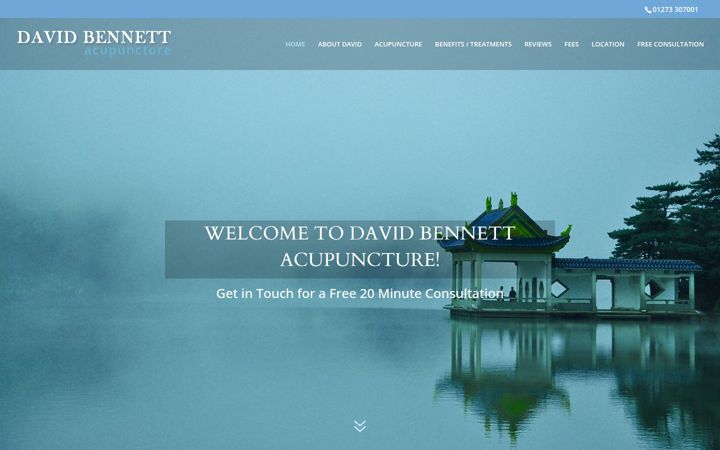 Captura de pantalla de davidbennettacupuncture.co.uk
