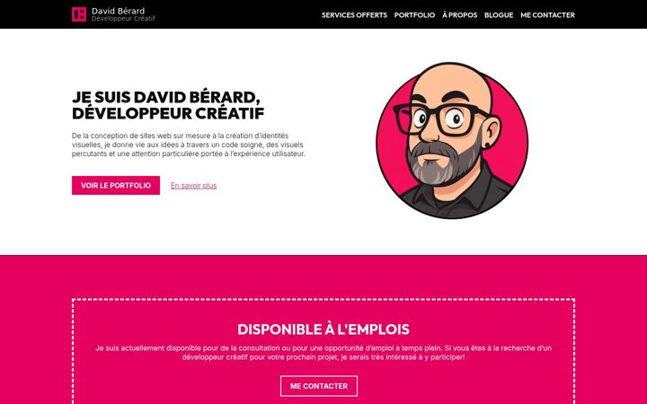 Skjámynd af davidberard.ca