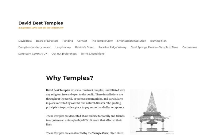 Captură de ecran a davidbesttemples.org