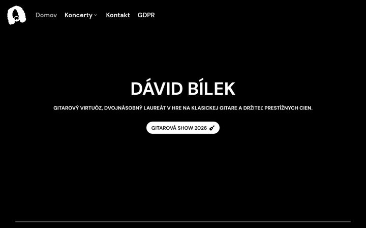 Ekrano kopija davidbilek.sk