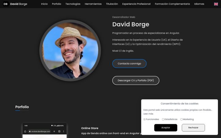 Screenshot di davidborge.es