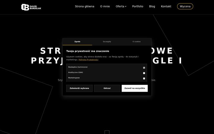 Screenshot of davidburdelak.pl