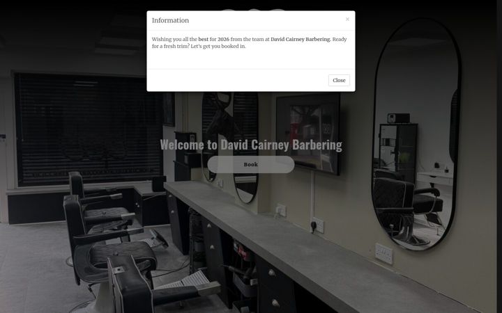 Captura de pantalla de davidcairneybarbering.co.uk