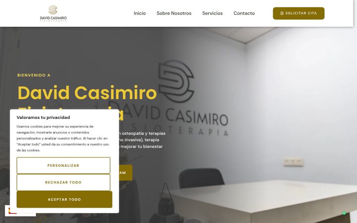 Screenshot di davidcasimirofisioterapia.es