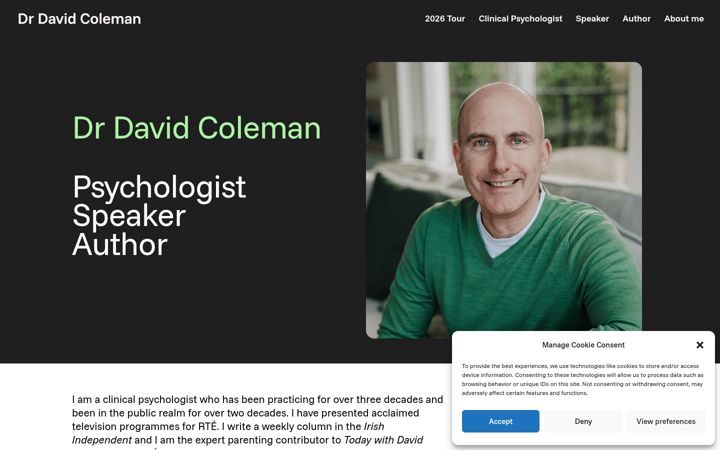 Screenshot di davidcoleman.ie