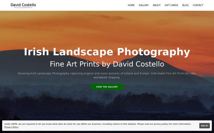 Screenshot of davidcostellophotography.com