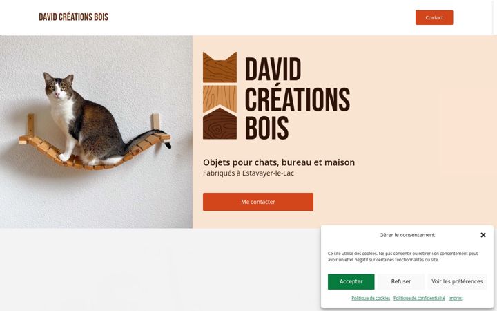 Screenshot of davidcreationsbois.ch