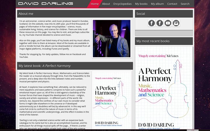 Screenshot of daviddarling.info