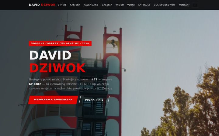 Screenshot of daviddziwok.com
