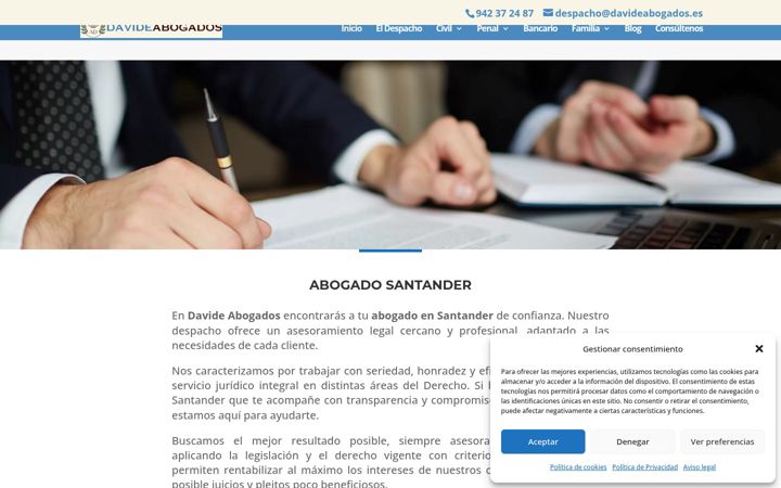 Screenshot di davideabogados.es