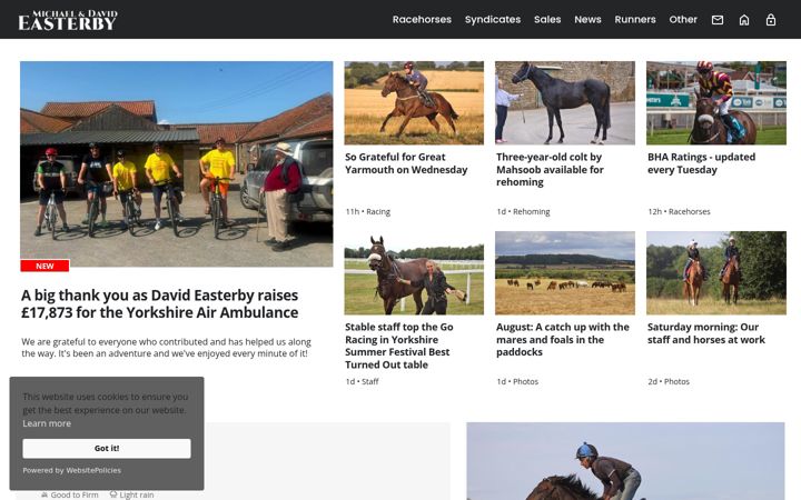 Screenshot of davideasterby.co.uk