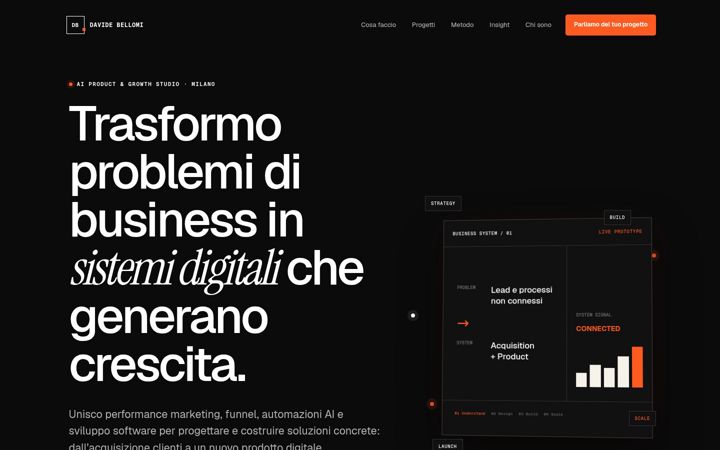 Screenshot of davidebellomi.com