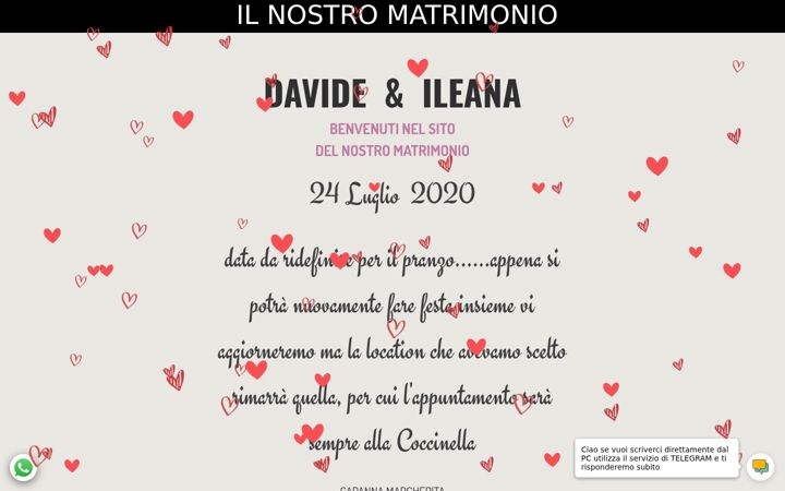 Screenshot του davideeileana.it