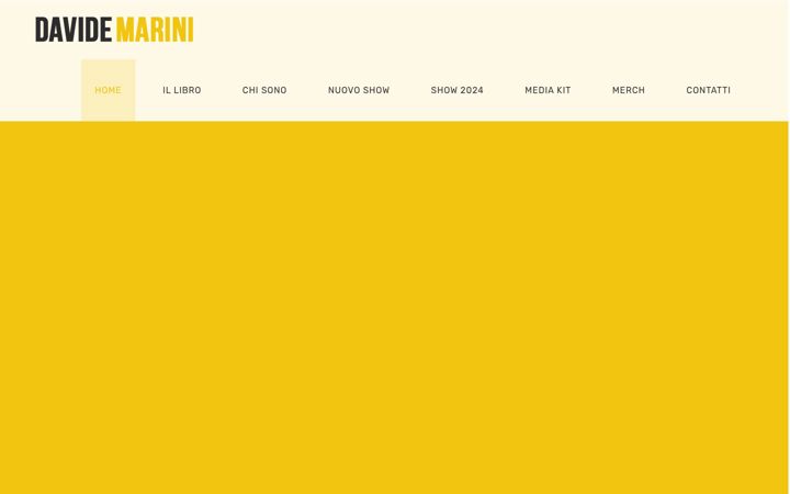 Screenshot of davidemarinicomedian.com