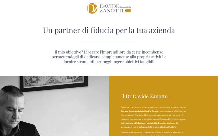 Screenshot of davidezanottocommercialista.it