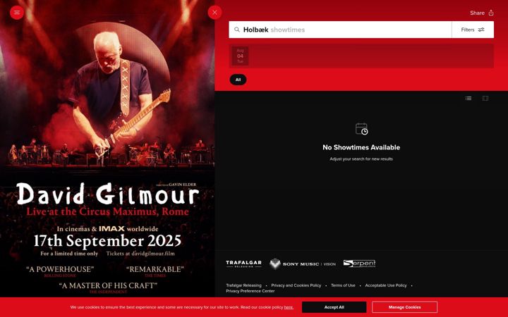 Screenshot of davidgilmour.film