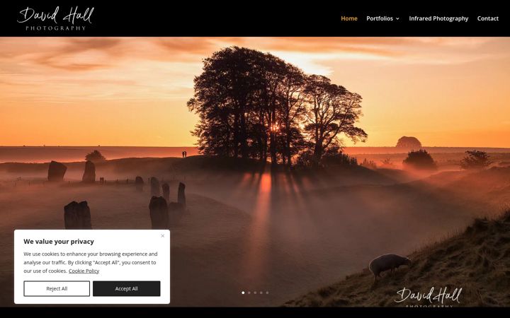 Screenshot of davidhallphotography.co.uk