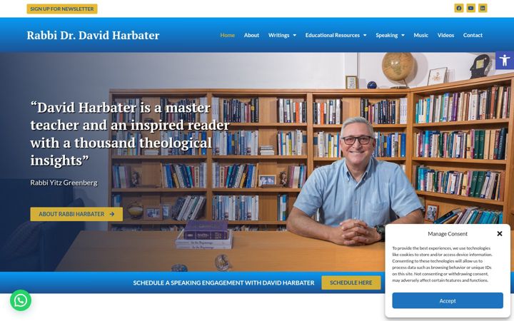 Screenshot of davidharbater.com