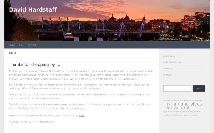 Screenshot von davidhardstaff.co.uk