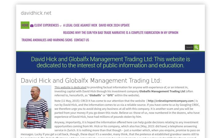Screenshot of davidhick.net