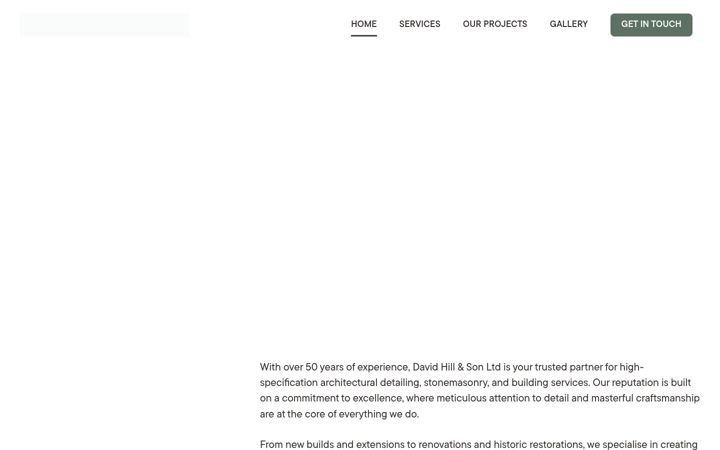 Screenshot of davidhillandson.co.uk