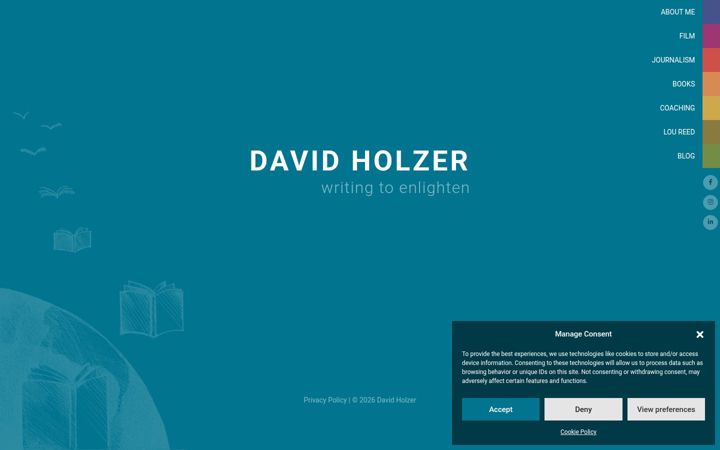 Screenshot of davidholzer.com