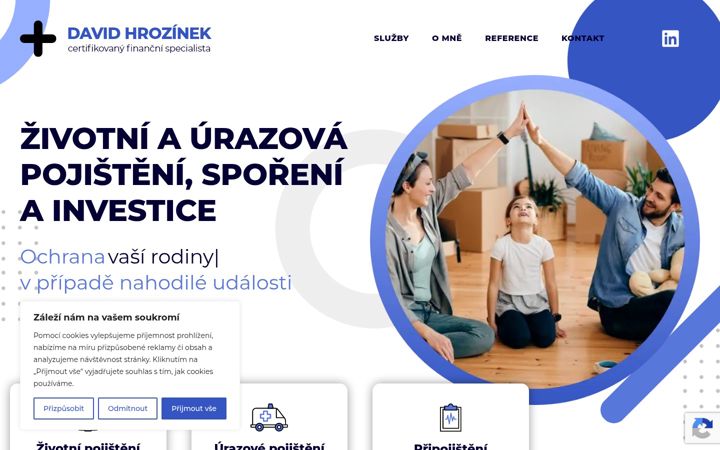 Екранна снимка на davidhrozinek.cz