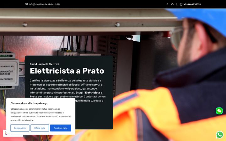 Screenshot of davidimpiantielettrici.it