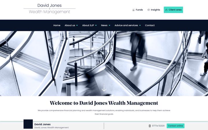 Screenshot of davidjoneswealthmanagement.co.uk