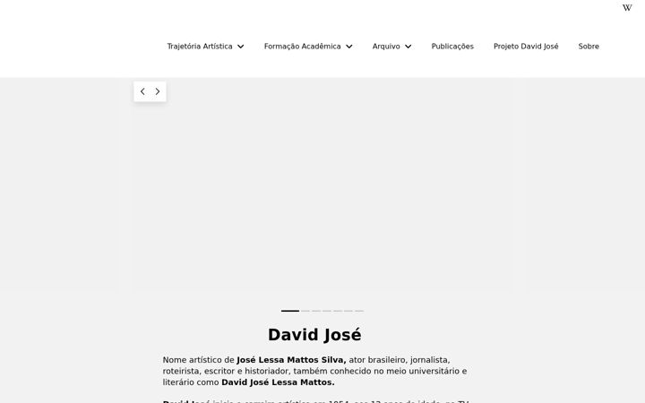 Captură de ecran a davidjose.org