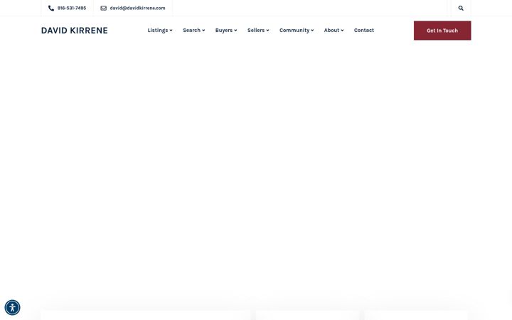 Screenshot of davidkirrene.com