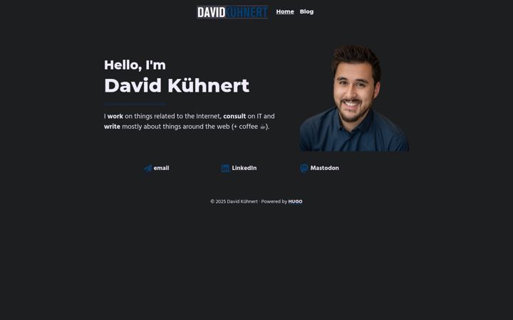 Screenshot of davidkuehnert.de