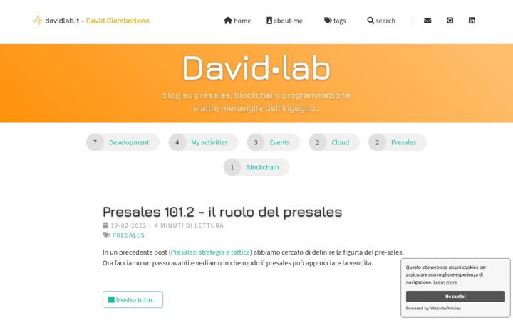 Ekraanipilt saidist davidlab.it