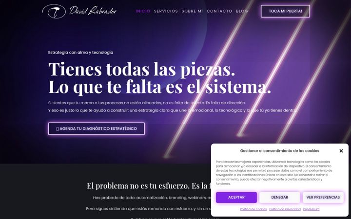 Screenshot of davidlabrador.com