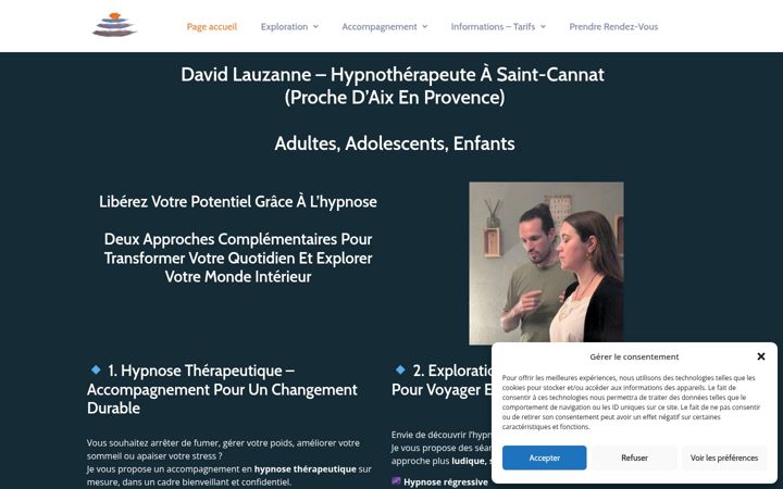 Zrzut ekranu davidlauzanne-hypnose.fr