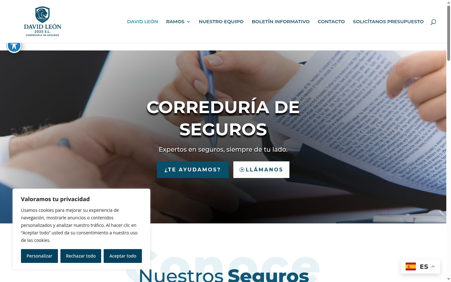 Screenshot of the consent banner shown before any interaction