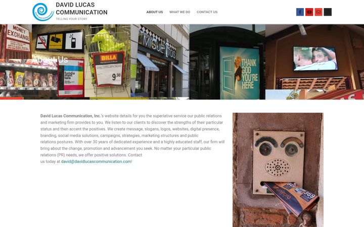 Screenshot of davidlucascommunication.com