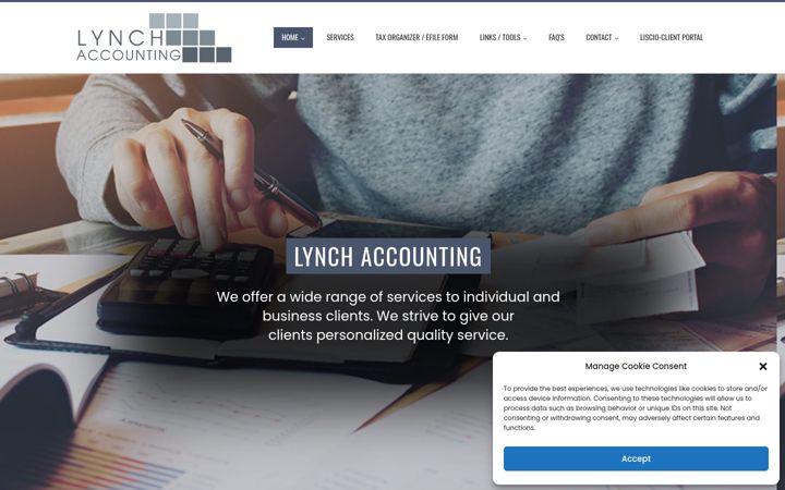 Screenshot of davidlynchaccounting.com