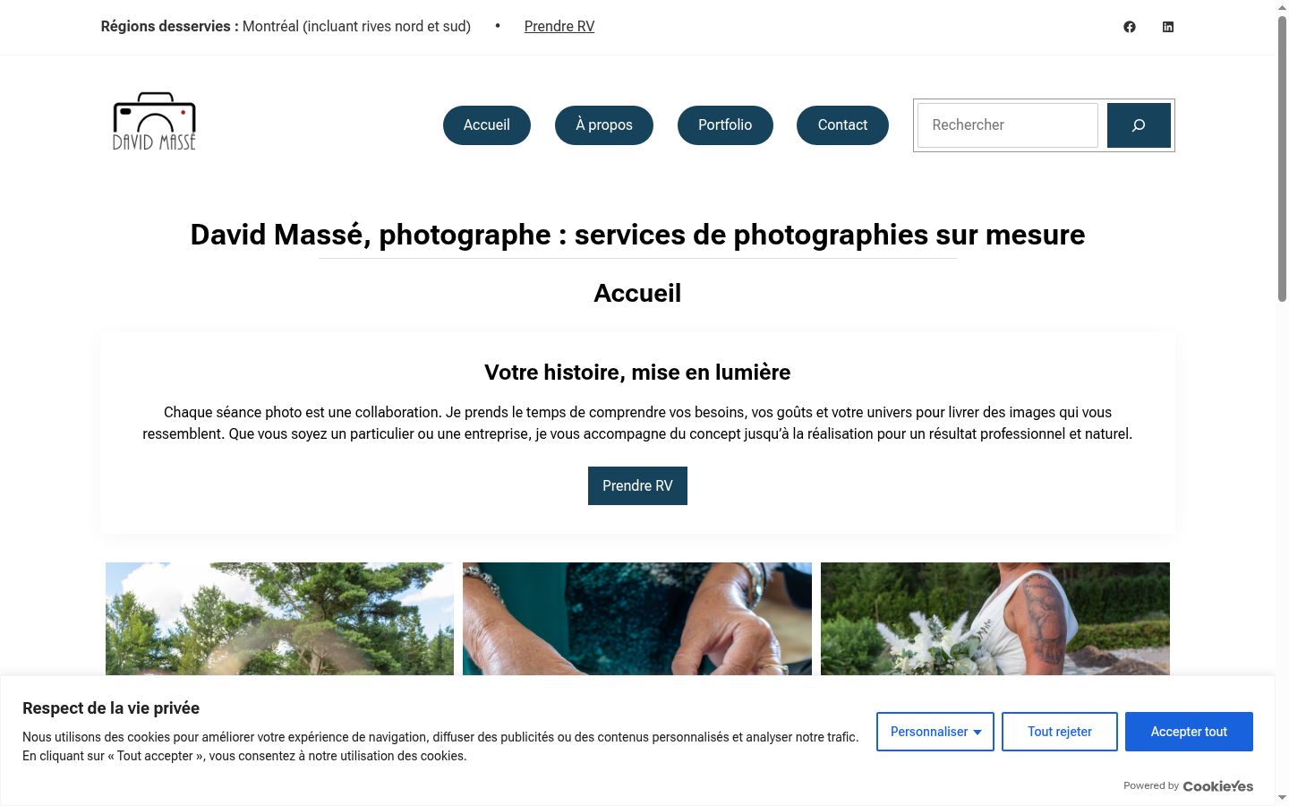 Screenshot del banner di consenso mostrato prima di qualsiasi interazione
