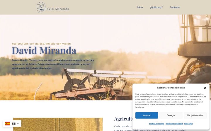 Screenshot of davidmirandaagricultor.com