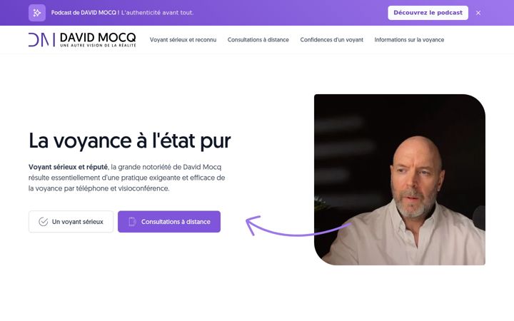 Screenshot of davidmocq.com