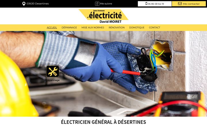 Zrzut ekranu davidmoiret-elec.fr