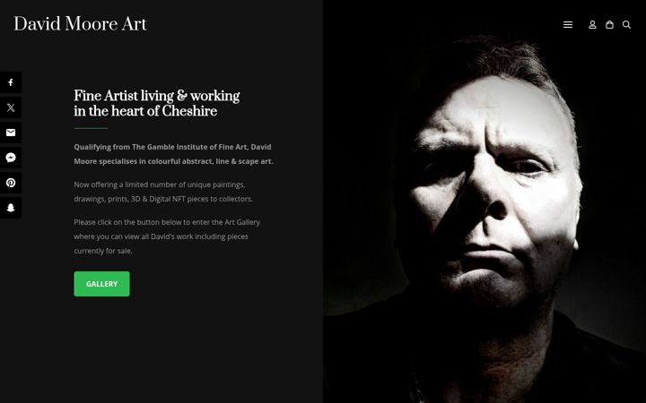 Screenshot von davidmooreart.co.uk