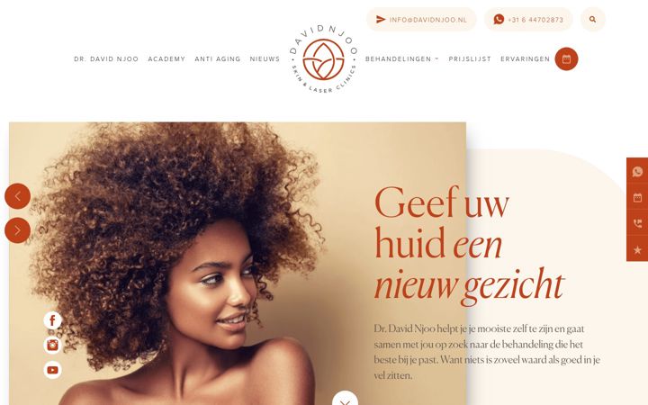 Screenshot van davidnjoo.nl