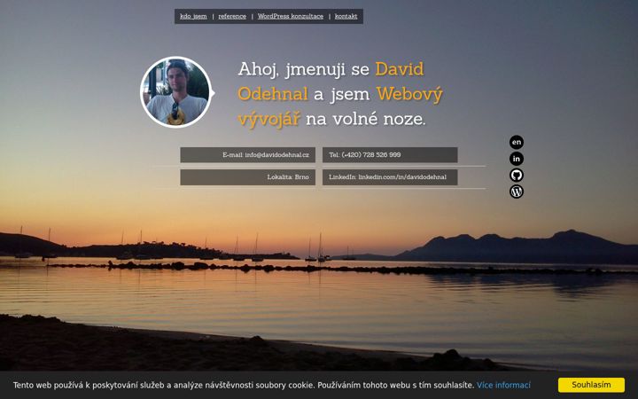 Екранна снимка на davidodehnal.cz