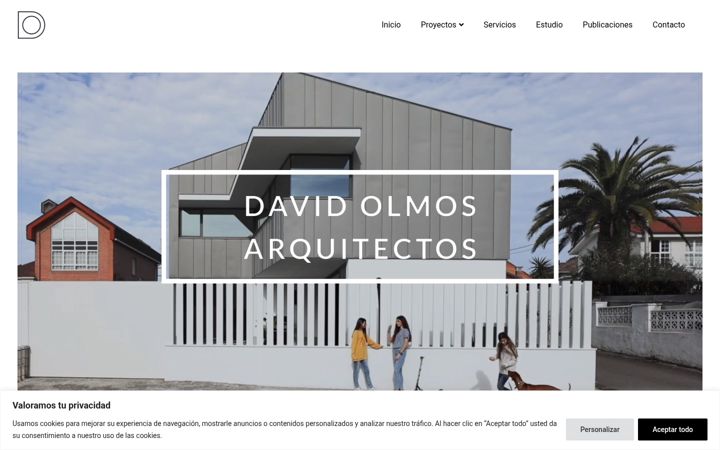 Screenshot of davidolmosarquitectos.com