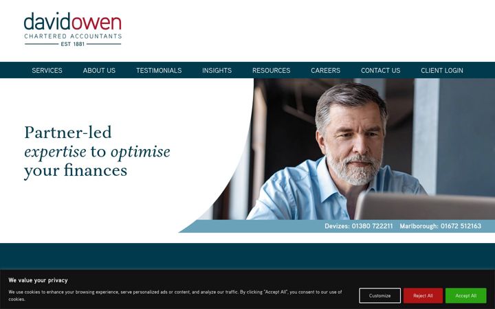 Screenshot of davidowen.co.uk